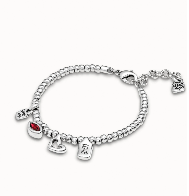 UNO de 50 Beaded bracelet with charms