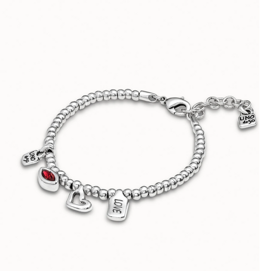 UNO de 50 Beaded bracelet with charms