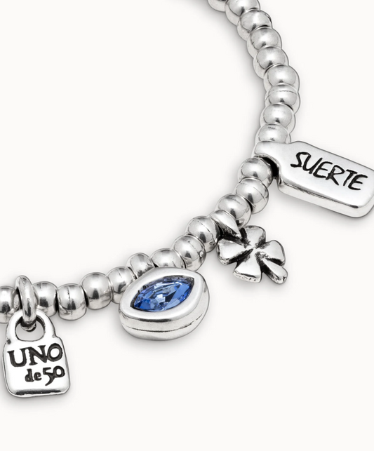UNO de 50 Beaded bracelet with charms