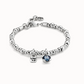 UNO de 50 Beaded stretch bracelet with blue crystal