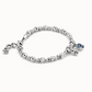 UNO de 50 Beaded stretch bracelet with blue crystal