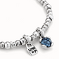 UNO de 50 Beaded stretch bracelet with blue crystal