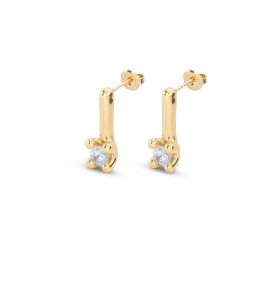 UNO de 50 Drop earrings with blue cubic zirconia