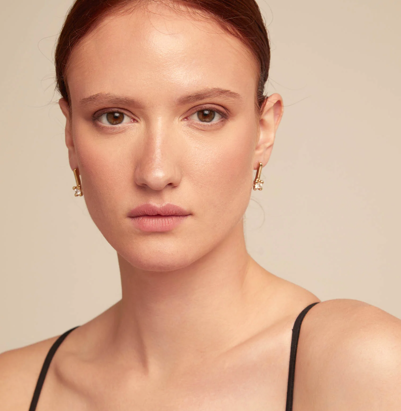 UNO de 50 Drop earrings with blue cubic zirconia