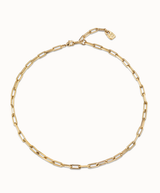 UNO de 50 Short link chain charm necklace