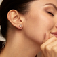 UNO de 50 Stud earrings with pink crystal