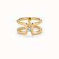 UNO de 50 Double ring with white topaz