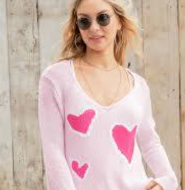 Wooden Ships  Amore Shirt Tail V Neck Cotton Sweater