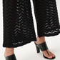 Joseph Ribkoff Jacquard Knit Chevron Stitch Culotte Pants
