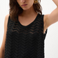 Jospeh Ribkoff Viscose Jacquard Knit Chevron Stitch Relaxed Tunic Top