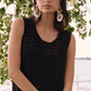 Jospeh Ribkoff Viscose Jacquard Knit Chevron Stitch Relaxed Tunic Top