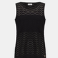 Jospeh Ribkoff Viscose Jacquard Knit Chevron Stitch Relaxed Tunic Top