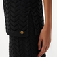 Jospeh Ribkoff Viscose Jacquard Knit Chevron Stitch Relaxed Tunic Top