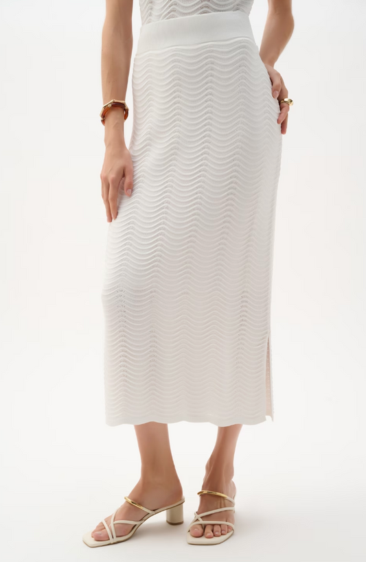 Joseph Ribkoff High-waist Ribbed Midi Skirt