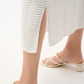 Joseph Ribkoff High-waist Ribbed Midi Skirt