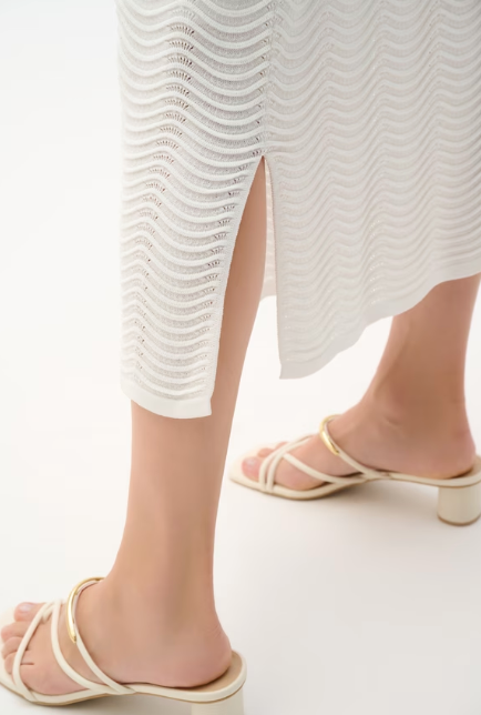 Joseph Ribkoff High-waist Ribbed Midi Skirt