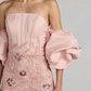 Mac Duggal Floral off Shoulder Puff Trumpet Gown