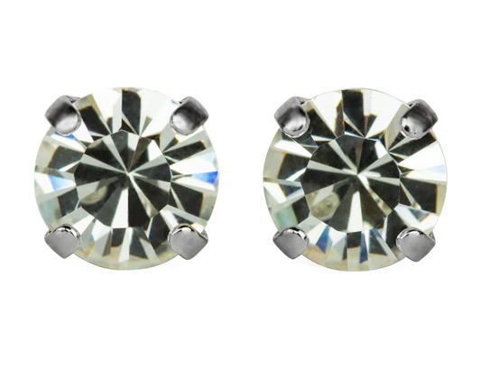 Mariana Post Earrings with Rhodium Plating
