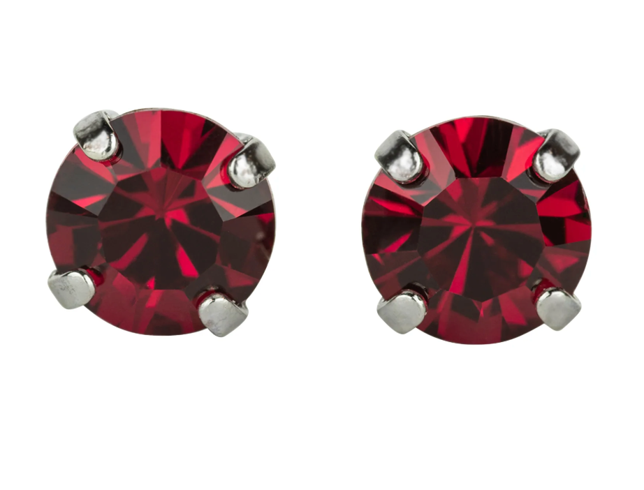 Mariana Post Earrings with Rhodium Plating