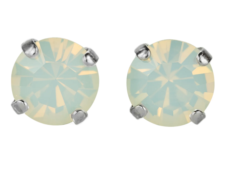 Mariana Post Earrings with Rhodium Plating