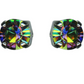 Mariana Post Earrings with Rhodium Plating