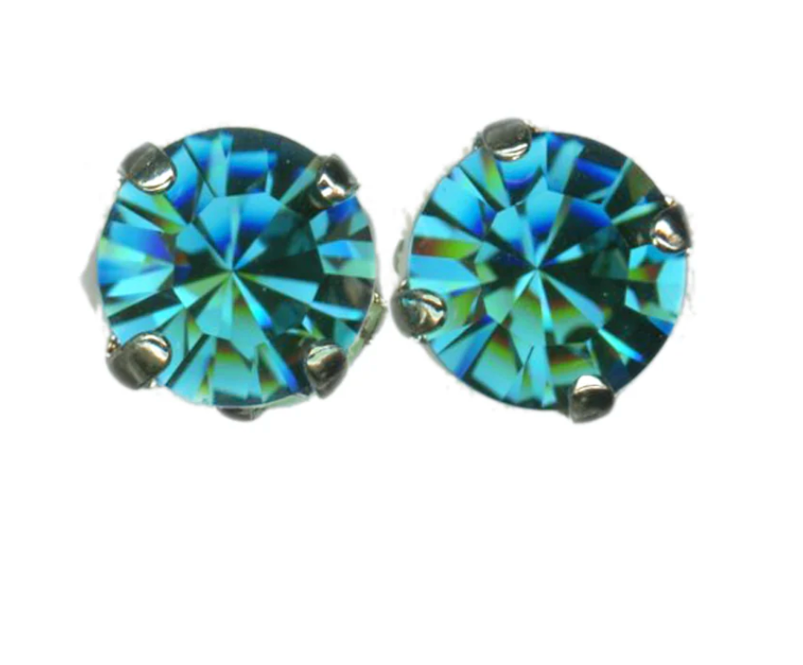 Mariana Post Earrings with Rhodium Plating