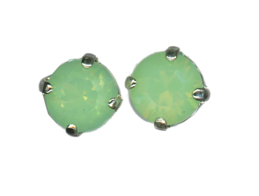 Mariana Post Earrings with Rhodium Plating