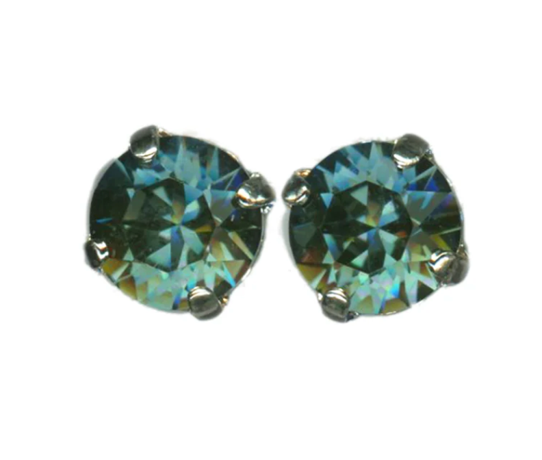 Mariana Post Earrings with Rhodium Plating