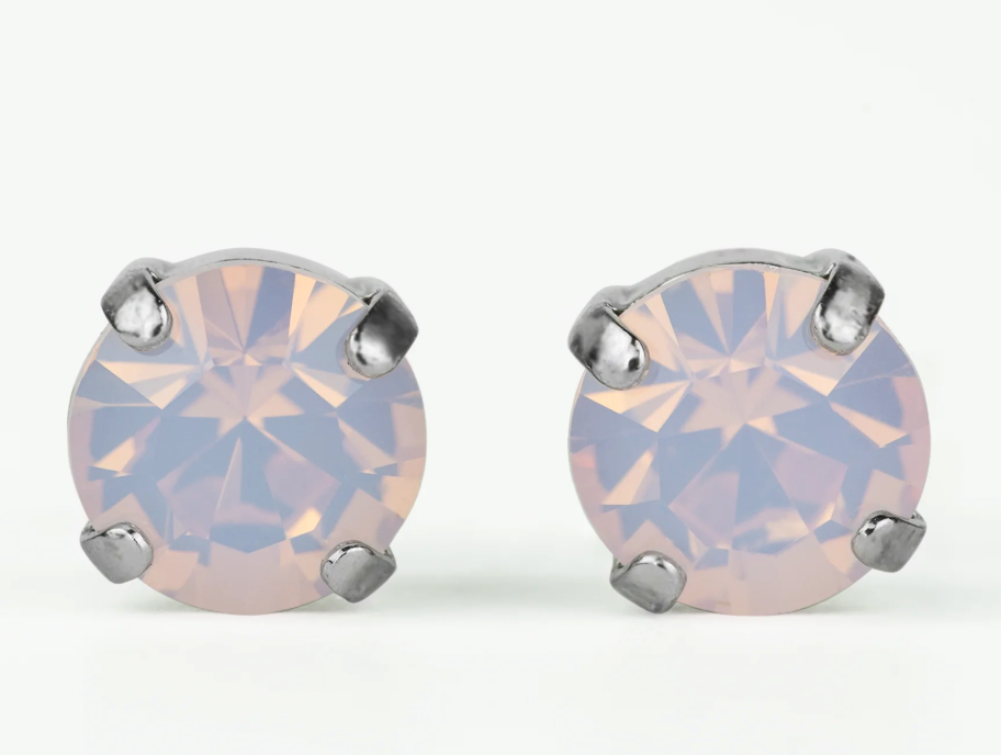 Mariana Post Earrings with Rhodium Plating
