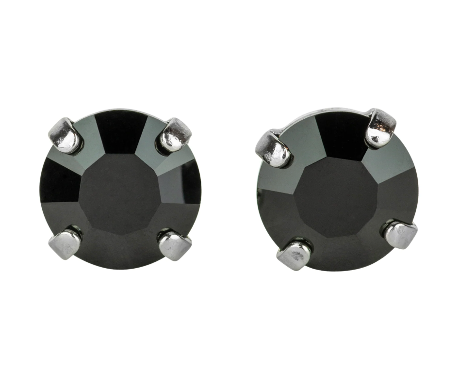 Mariana Post Earrings with Rhodium Plating