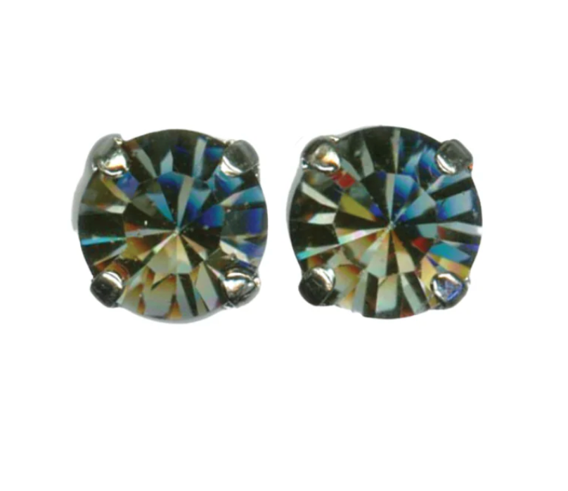 Mariana Post Earrings with Rhodium Plating