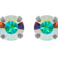 Mariana Post Earrings with Rhodium Plating