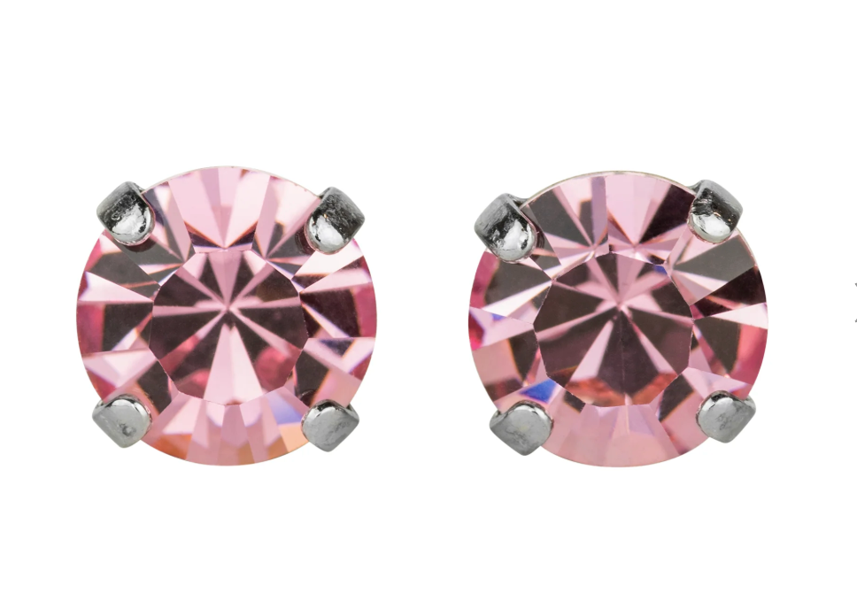 Mariana Post Earrings with Rhodium Plating