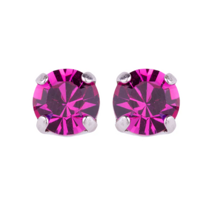 Mariana Post Earrings with Rhodium Plating