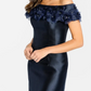 Cameron Blake Off The Shoulder Mikado Sheath Gown