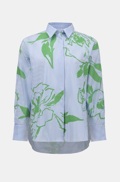 Joseph Ribkoff Floral Striped Casual Shirt