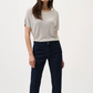 Joseph Ribkoff Metallic Knitted T-shirt with Rhinestones