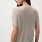 Joseph Ribkoff Metallic Knitted T-shirt with Rhinestones