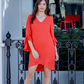 Frank Lyman Woven Flare Sleeve Midi Dress