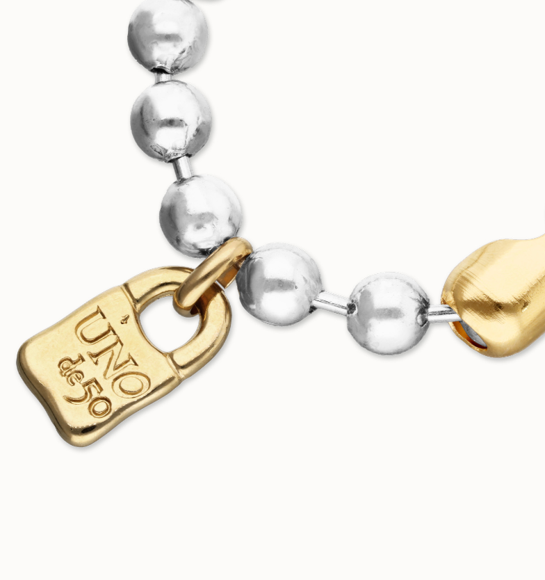 UNO DE 50 Bead bracelet with padlock and clasp