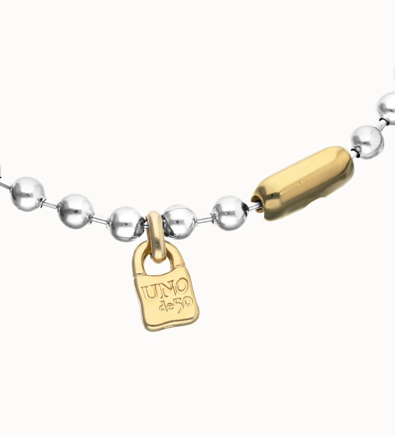 UNO DE 50 Snowflake Bead necklace with contrasting accents