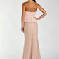 Mac Duggal  Pink strapless satin top with embellished skirt dress