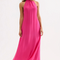 Leo & Ugo Caroline Flowy High Neck Maxi Dress