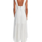 Alice + Olivia OFF WHITE Adrianna Pleated Maxi Dress