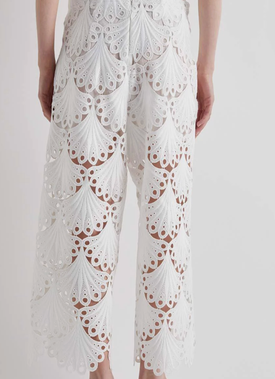 MEIMEIJ Scalloped Hem Trousers