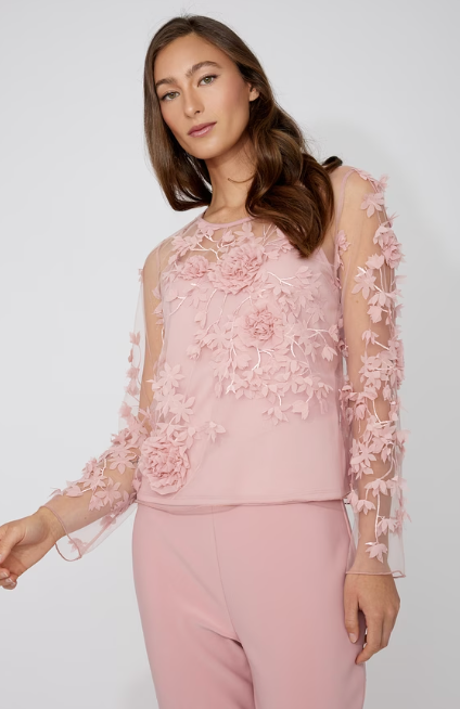 Frank Lyman Floral Embroidered Pullover Style