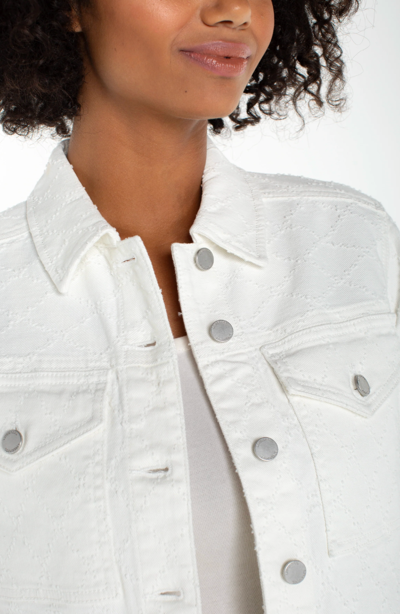 Liverpool Bracelet Length High Cuff Cropped Jacket