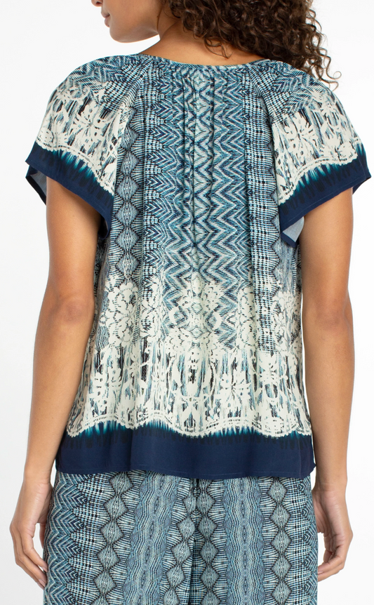 Liverpool Woven Top With Front Tie