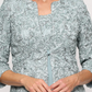 Alex Evenings Empire Waist Dress with Soutache Lace Bodice & Jacket