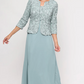 Alex Evenings Empire Waist Dress with Soutache Lace Bodice & Jacket